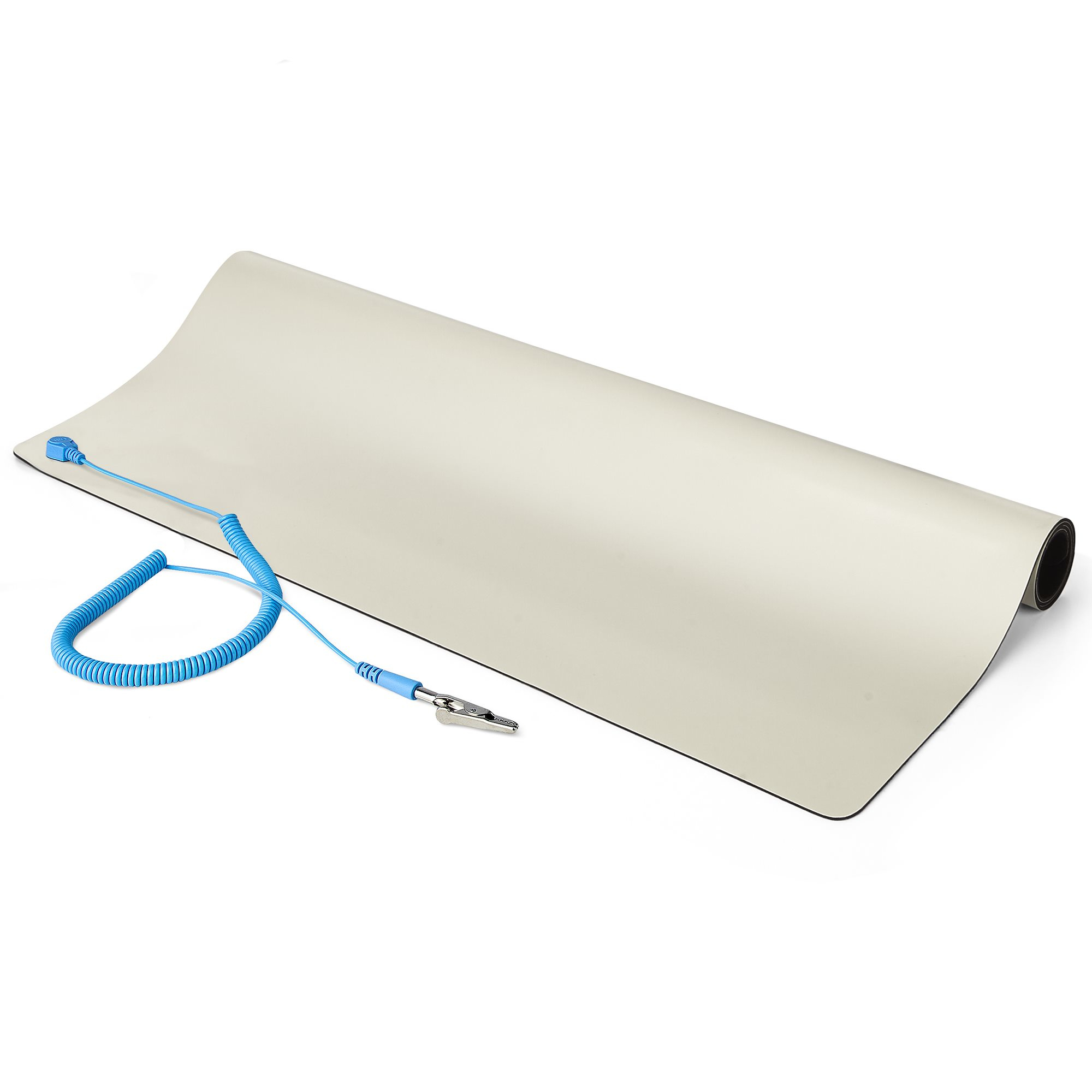 StarTech.com Tapis Antistatique ESD - Tapis de Bureau ESD Universel - Sous-couche pour Réparation d'Appareils Électroniques - Tapis de Travail avec Câble de Mise à la Terre Détachable, ANSI/ESD S 4.1, 60x120cm StarTech.com Tapis Antistatique ESD - Tapis de Bureau ESD Universel - Sous-couche pour Réparation d'Appareils Électroniques - Tapis de Travail avec Câble de Mise à la Terre Détachable, ANSI/ESD S 4.1, 60x120cm