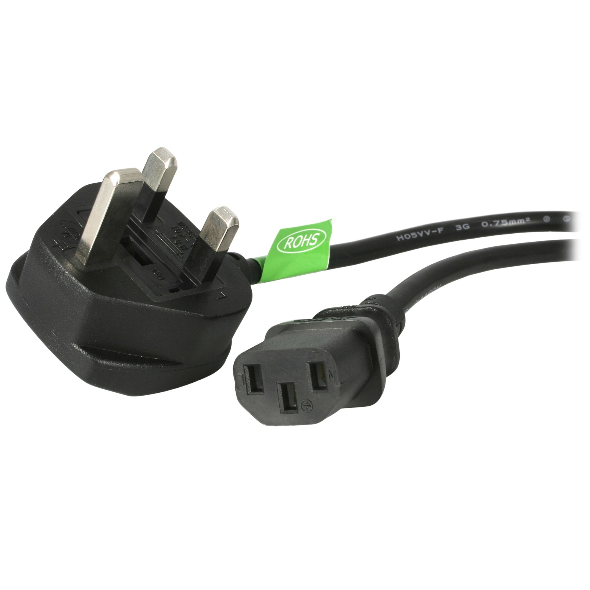 StarTech.com BS13U-1M-POWER-LEAD câble électrique Noir BS 1363 Coupleur C13 StarTech.com BS13U-1M-POWER-LEAD câble électrique Noir BS 1363 Coupleur C13