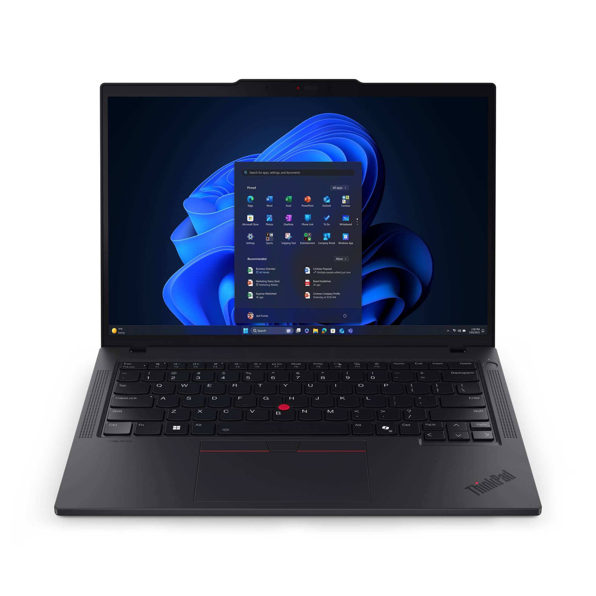 Lenovo ThinkPad T14 Gen 6 (Intel) Intel Core Ultra 7 255U 35,6 cm (14") WUXGA DDR5-SDRAM 512 Go SSD Wi-Fi 6E (802.11ax) Windows 11 Pro Anglais Noir