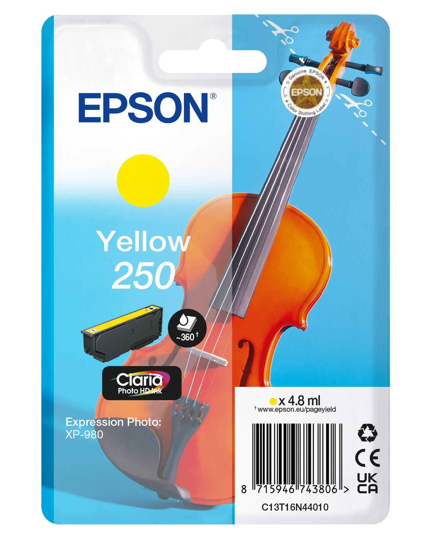 Epson 250 Violin Claria Photo HD cartouche d'encre 1 pièce(s) Original Jaune