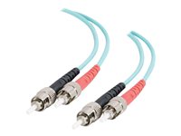 C2G ST-ST 10Gb 50/125 OM3 Duplex Multimode PVC Fiber Optic Cable (LSZH)