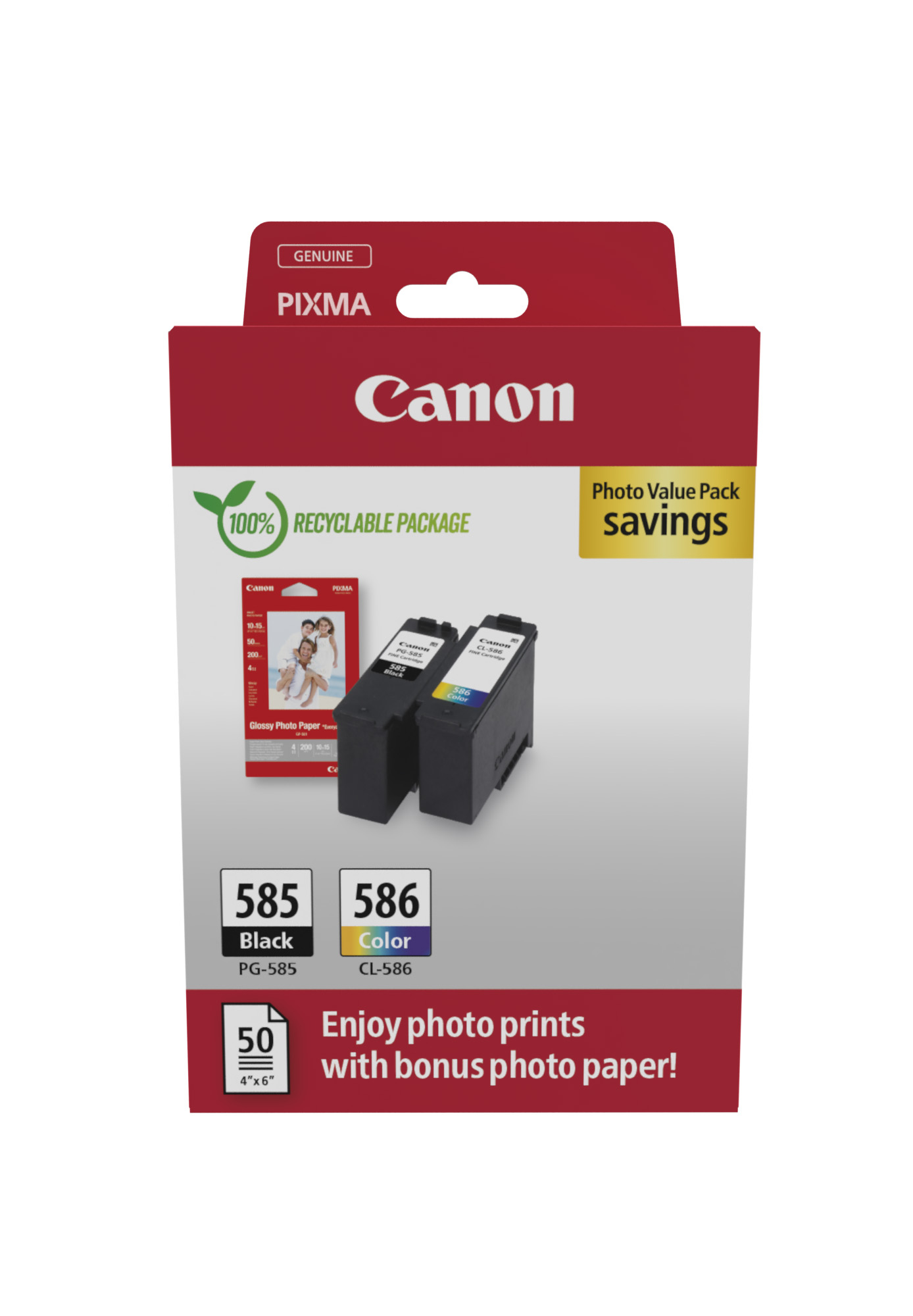 Canon PG-585/CL-586 PVP cartouche d'encre 2 pièce(s) Original Noir, Cyan, Magenta, Jaune Canon PG-585/CL-586 PVP cartouche d'encre 2 pièce(s) Original Noir, Cyan, Magenta, Jaune