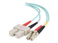 C2G LC-SC 10Gb 50/125 OM3 Duplex Multimode PVC Fiber Optic Cable (LSZH)