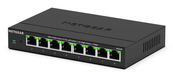 NETGEAR MS308E Non-géré 2.5G Ethernet (100/1000/2500) Noir NETGEAR MS308E Non-géré 2.5G Ethernet (100/1000/2500) Noir