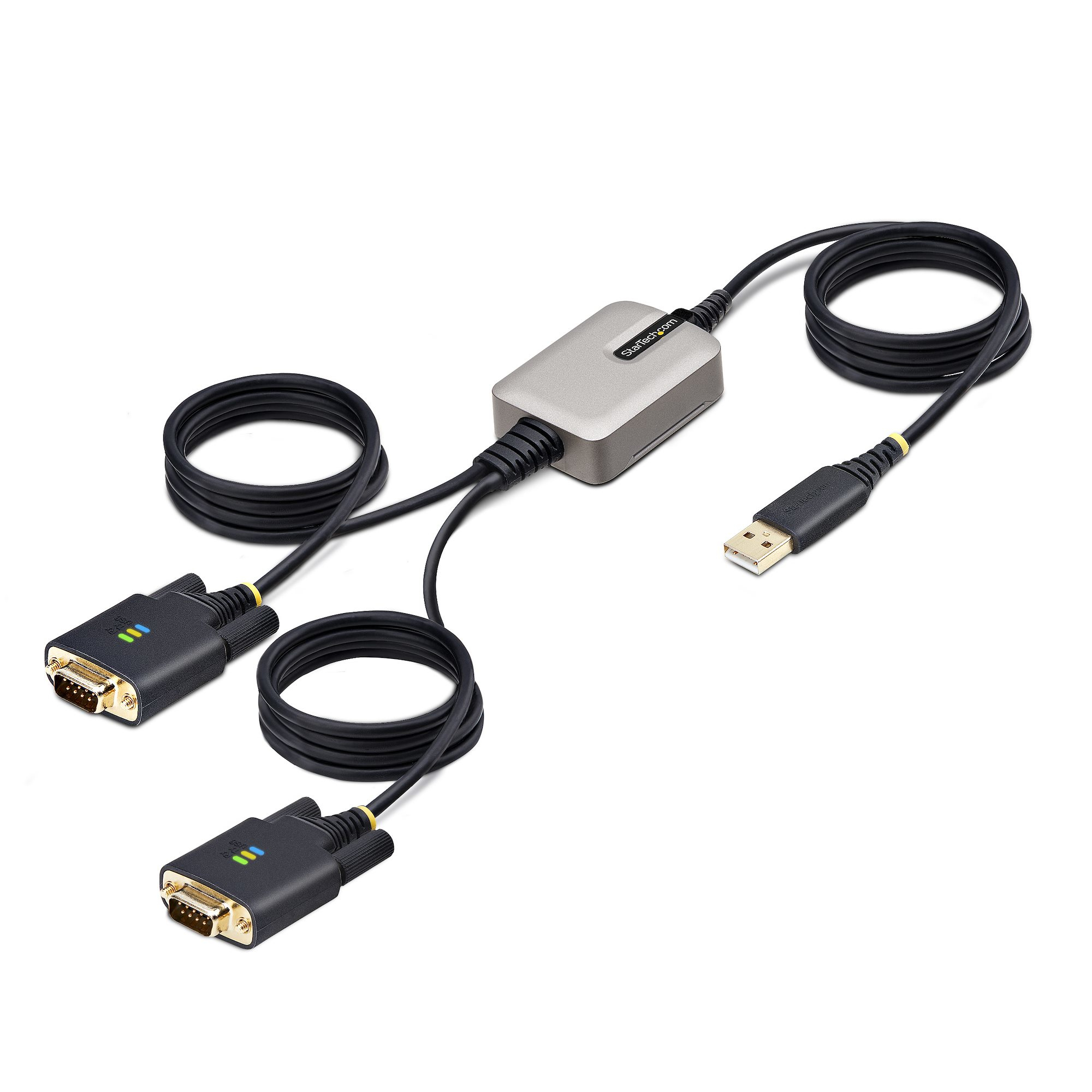 StarTech.com 2P6FFC-USB-SERIAL changeur de genre de câble USB-A 2 x DB-9 RS-232 Noir, Gris StarTech.com 2P6FFC-USB-SERIAL changeur de genre de câble USB-A 2 x DB-9 RS-232 Noir, Gris