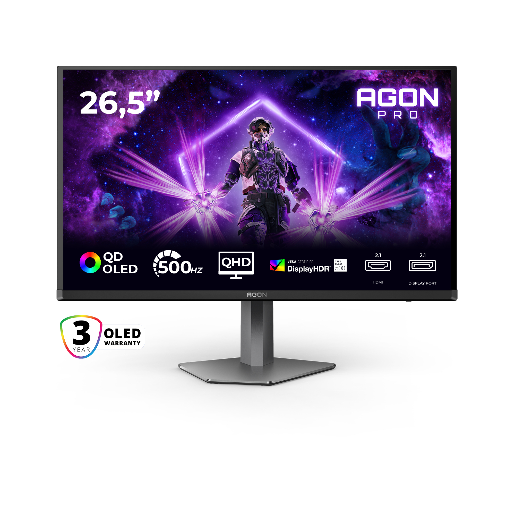 AOC 27" AG276QKD2, 2560x1440, 500Hz écran plat de PC AOC 27" AG276QKD2, 2560x1440, 500Hz écran plat de PC