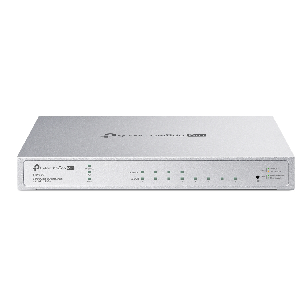 TP-Link Omada Pro S4500-8GP commutateur réseau Géré L2/L2+ Gris TP-Link Omada Pro S4500-8GP commutateur réseau Géré L2/L2+ Gris