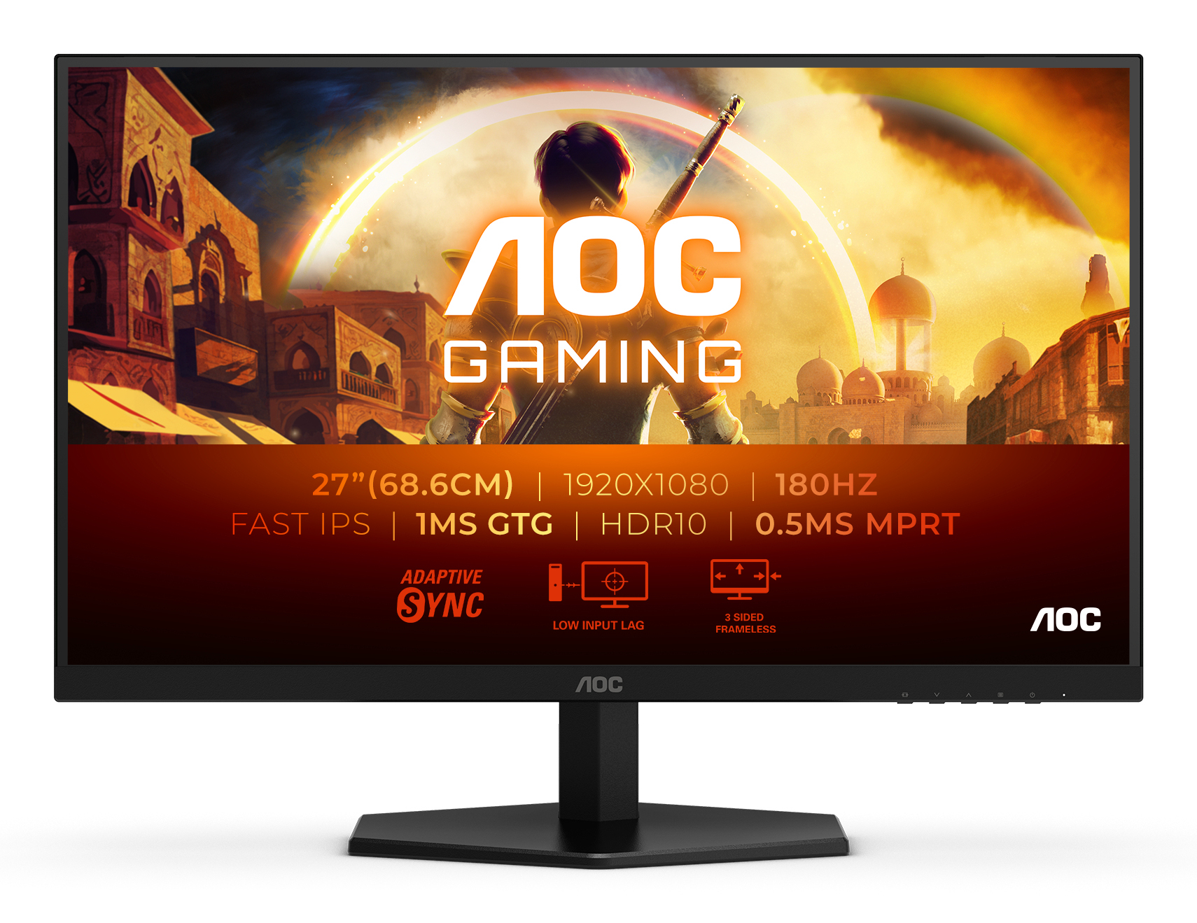 AOC G4 27G42E écran plat de PC 68,6 cm (27") 1920 x 1080 pixels Full HD LCD Noir AOC G4 27G42E écran plat de PC 68,6 cm (27") 1920 x 1080 pixels Full HD LCD Noir