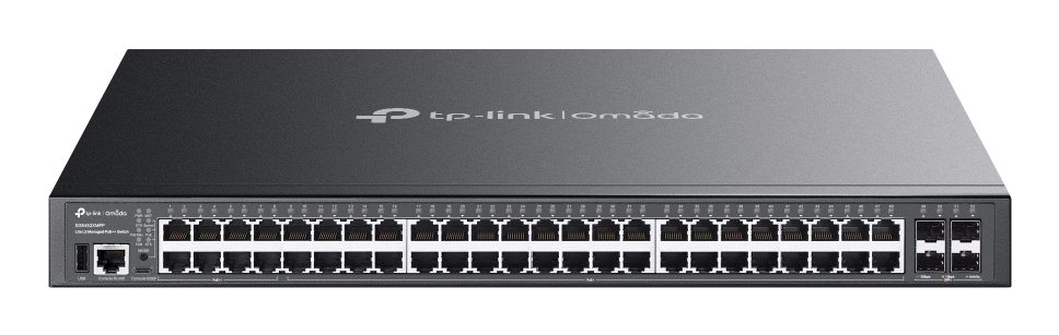 TP-Link Omada SG5452XMPP commutateur réseau Géré L3 Gigabit Ethernet (10/100/1000) Connexion Ethernet, supportant l'alimentation via ce port (PoE) Noir