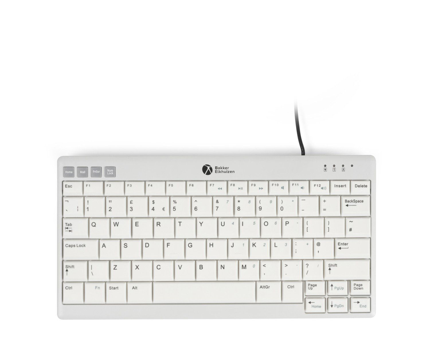 BakkerElkhuizen UltraBoard 950 V2 clavier Bureau USB QWERTZ Allemand Gris foncé, Gris clair