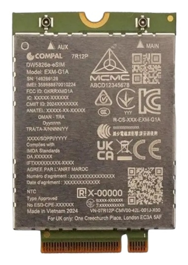 DELL DW5826E Interne WWAN DELL DW5826E Interne WWAN