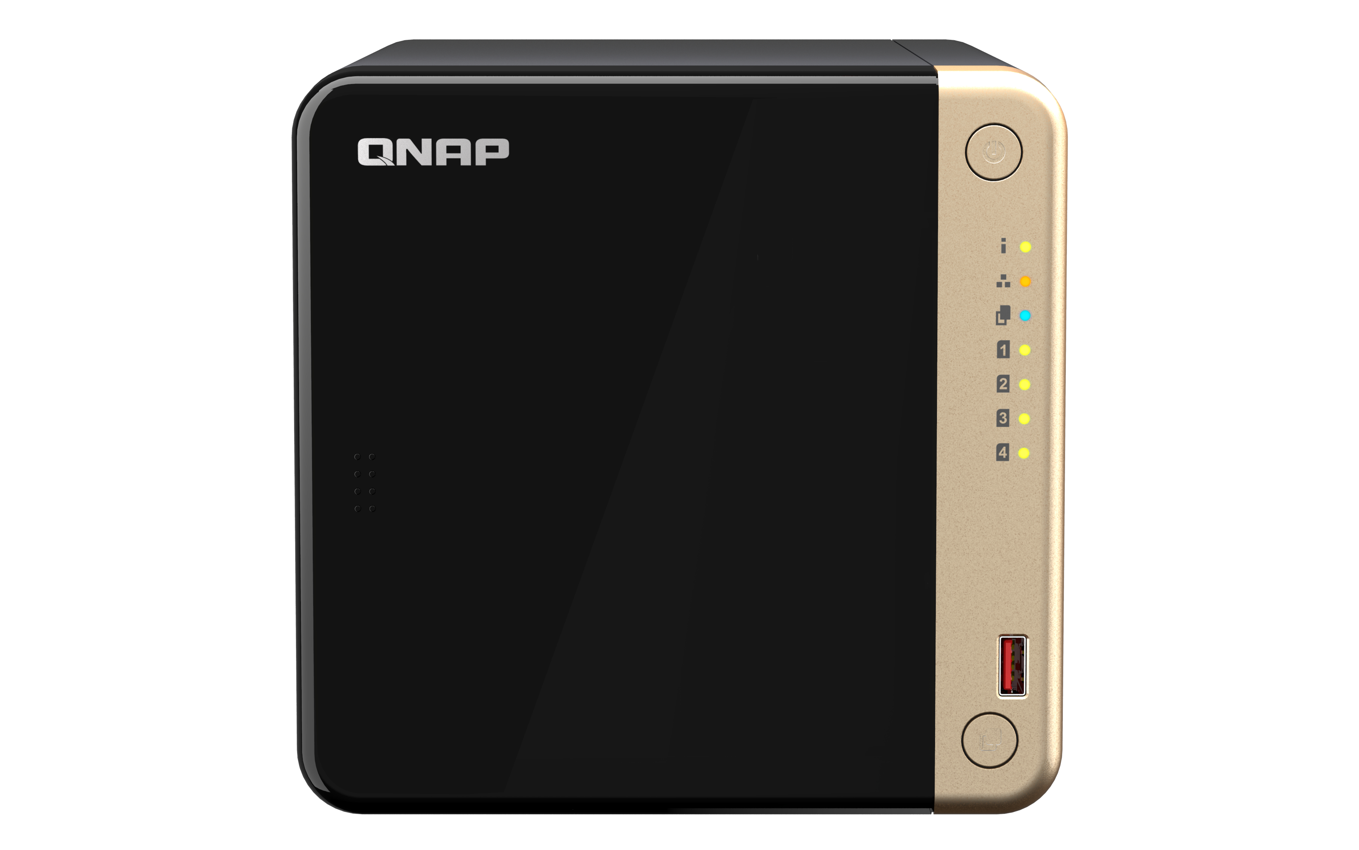 QNAP TS-464 NAS Tower Intel® Celeron® N5095 8 Go DDR4 24 To HDD QNAP Turbo System Noir, Or QNAP TS-464 NAS Tower Intel® Celeron® N5095 8 Go DDR4 24 To HDD QNAP Turbo System Noir, Or