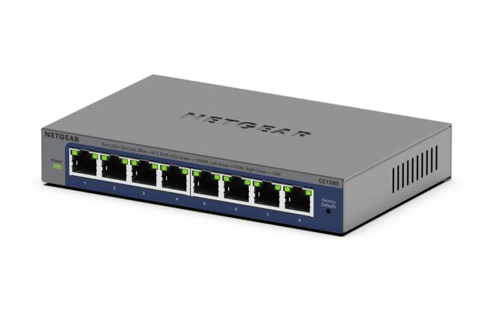 NETGEAR GS108Ev4 Non-géré L2/L3 Gigabit Ethernet (10/100/1000) Gris NETGEAR GS108Ev4 Non-géré L2/L3 Gigabit Ethernet (10/100/1000) Gris