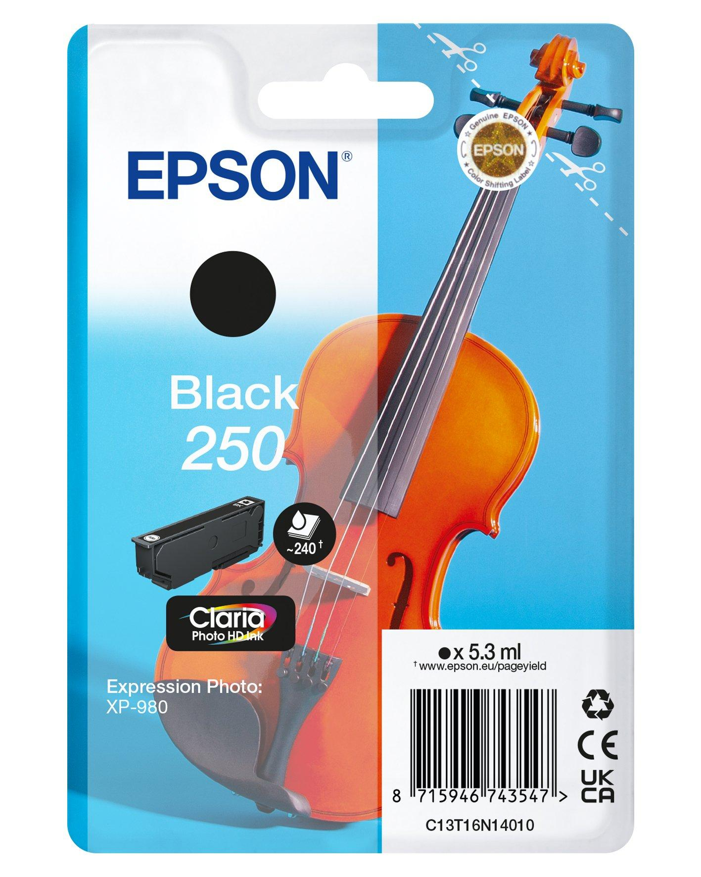 Epson 250 Violin Claria Photo HD cartouche d'encre 1 pièce(s) Original Noir