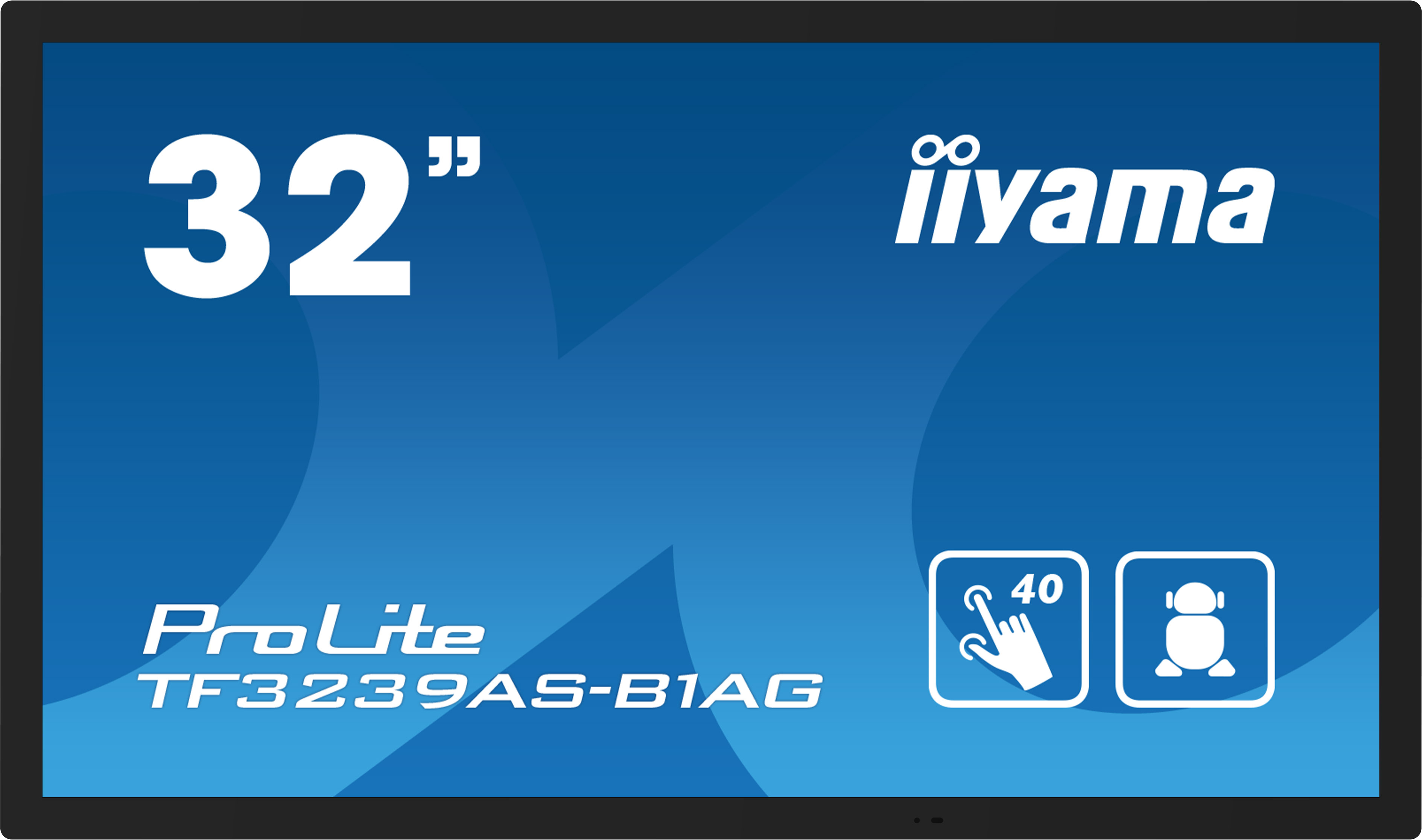iiyama TF3239AS-B1AG affichage de messages Écran plat de signalisation numérique 80 cm (31.5") LED 500 cd/m² 2.4K Ultra HD Noir Écran tactile Intégré dans le processeur Android 24/7 iiyama TF3239AS-B1AG affichage de messages Écran plat de signalisation numérique 80 cm (31.5") LED 500 cd/m² 2.4K Ultra HD Noir Écran tactile Intégré dans le processeur Android 24/7