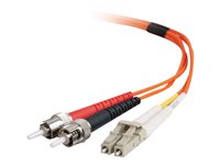 C2G LC-ST 50/125 OM2 Duplex Multimode PVC Fiber Optic Cable (LSZH)