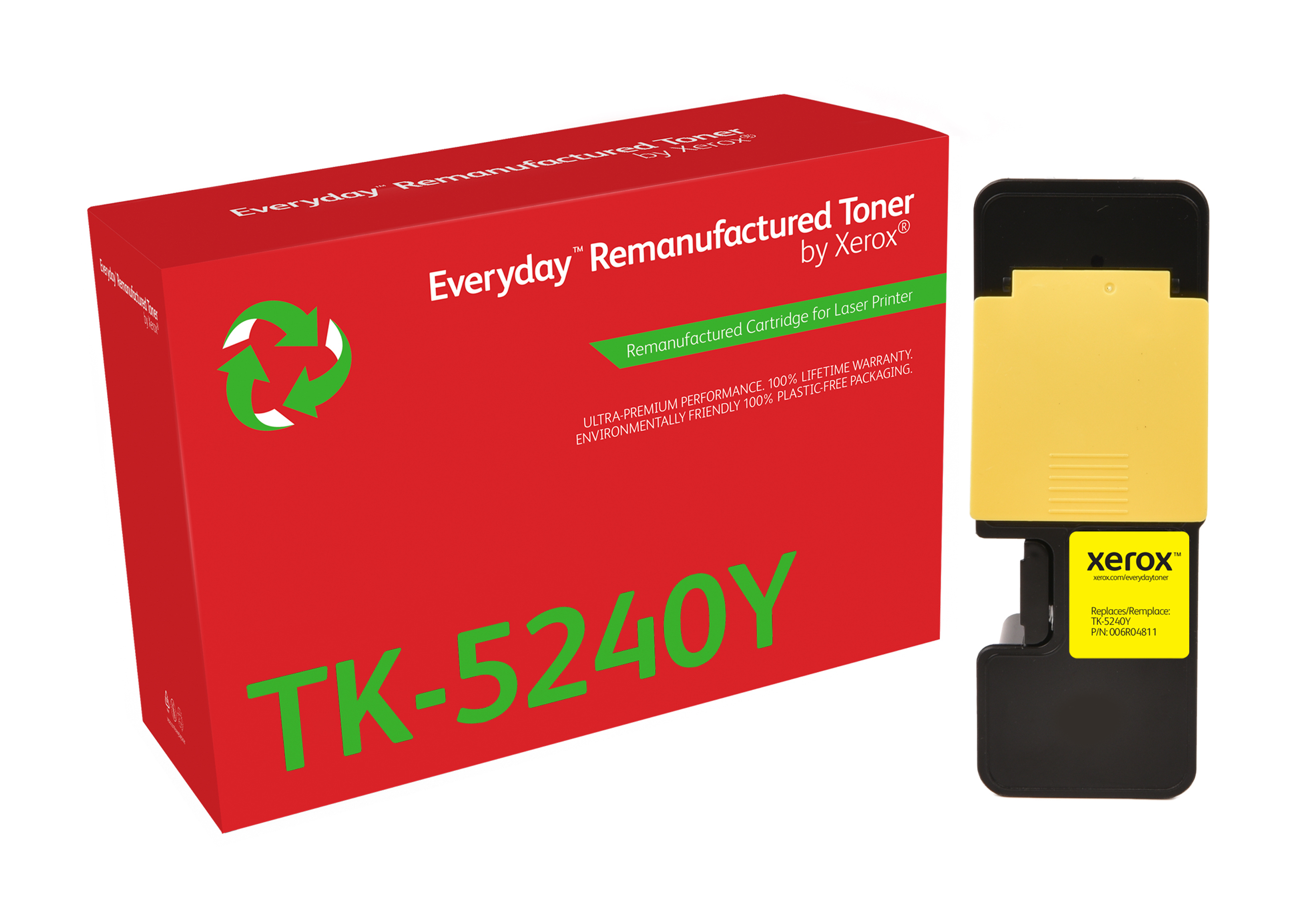 Remanufacturé Everyday Toner remanufacturé Jaune Everyday™ de Xerox compatible avec Kyocera TK-5240Y, Capacité standard Remanufacturé Everyday Toner remanufacturé Jaune Everyday™ de Xerox compatible avec Kyocera TK-5240Y, Capacité standard