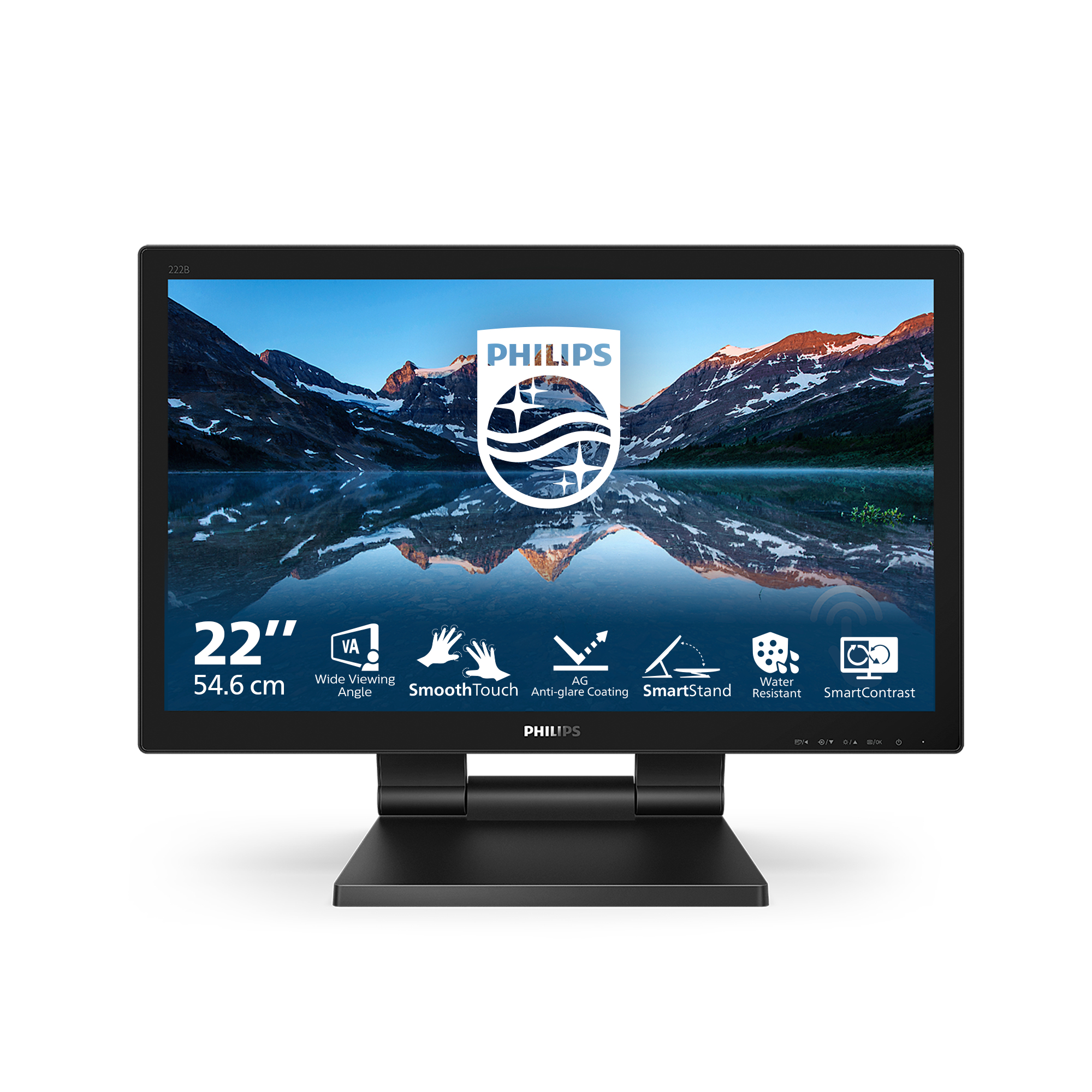Philips B Line 222B9TA/00 écran plat de PC 54,6 cm (21.5") 1920 x 1080 pixels Full HD LCD Écran tactile Dessus de table Noir
