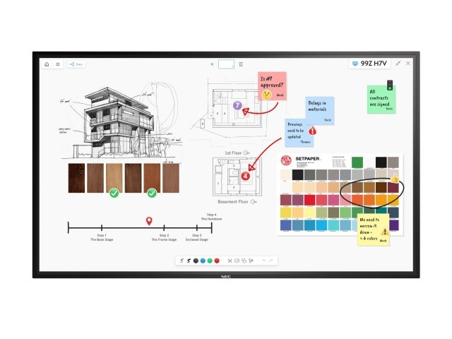 NEC MultiSync M751 IGB tableau blanc interactif 190,5 cm (75") 3840 x 2160 pixels Écran tactile Noir NEC MultiSync M751 IGB tableau blanc interactif 190,5 cm (75") 3840 x 2160 pixels Écran tactile Noir