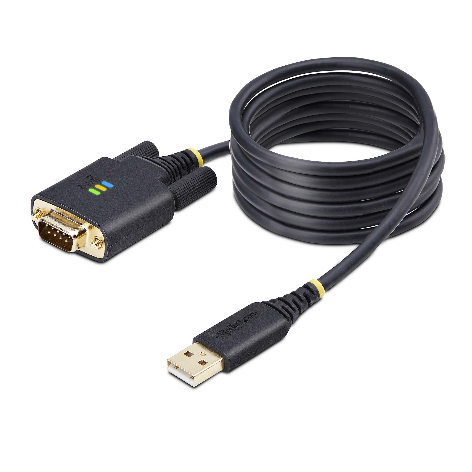 StarTech.com Câble USB vers Série de 2m, Rétention COM, Vis/Écrous Interchangeables, Câble Adaptateur USB vers Série, USB-A vers DB9 RS232, FTDI IC, Protection ESD, Windows/macOS/Linux StarTech.com Câble USB vers Série de 2m, Rétention COM, Vis/Écrous Interchangeables, Câble Adaptateur USB vers Série, USB-A vers DB9 RS232, FTDI IC, Protection ESD, Windows/macOS/Linux