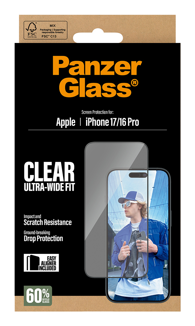  Ultra-Wide Fit w. EasyAligner Protection d'écran transparent Apple 1 pièce(s)