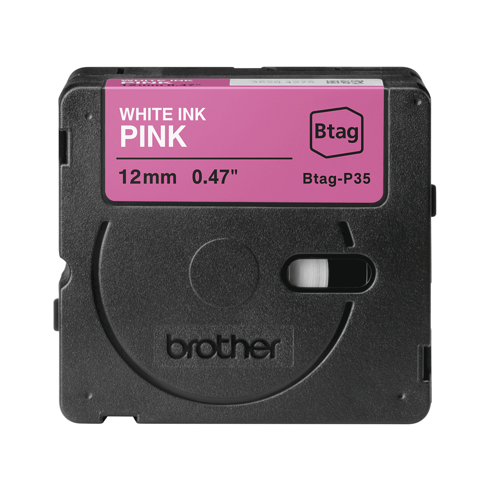 Brother BTAG-P35 ruban d'étiquette White on pink Brother BTAG-P35 ruban d'étiquette White on pink