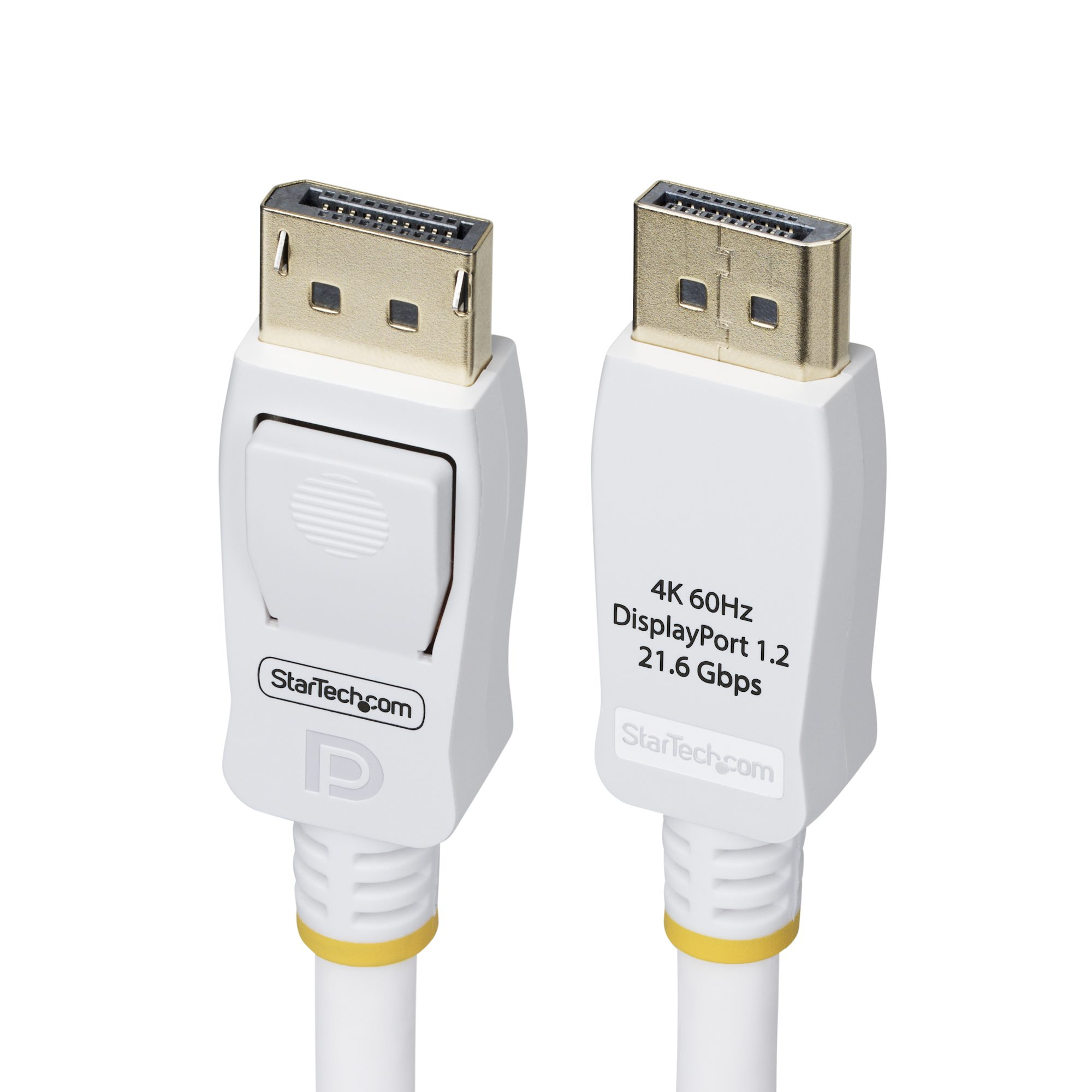 StarTech.com Câble DisplayPort 1.2 de 1,8m Blanc Certifié VESA, 4K 60Hz, 21.6Gbps, Connecteurs DP Verrouillables, Câble DisplayPort DP 1.2, Câble de Moniteur DP, M/M StarTech.com Câble DisplayPort 1.2 de 1,8m Blanc Certifié VESA, 4K 60Hz, 21.6Gbps, Connecteurs DP Verrouillables, Câble DisplayPort DP 1.2, Câble de Moniteur DP, M/M
