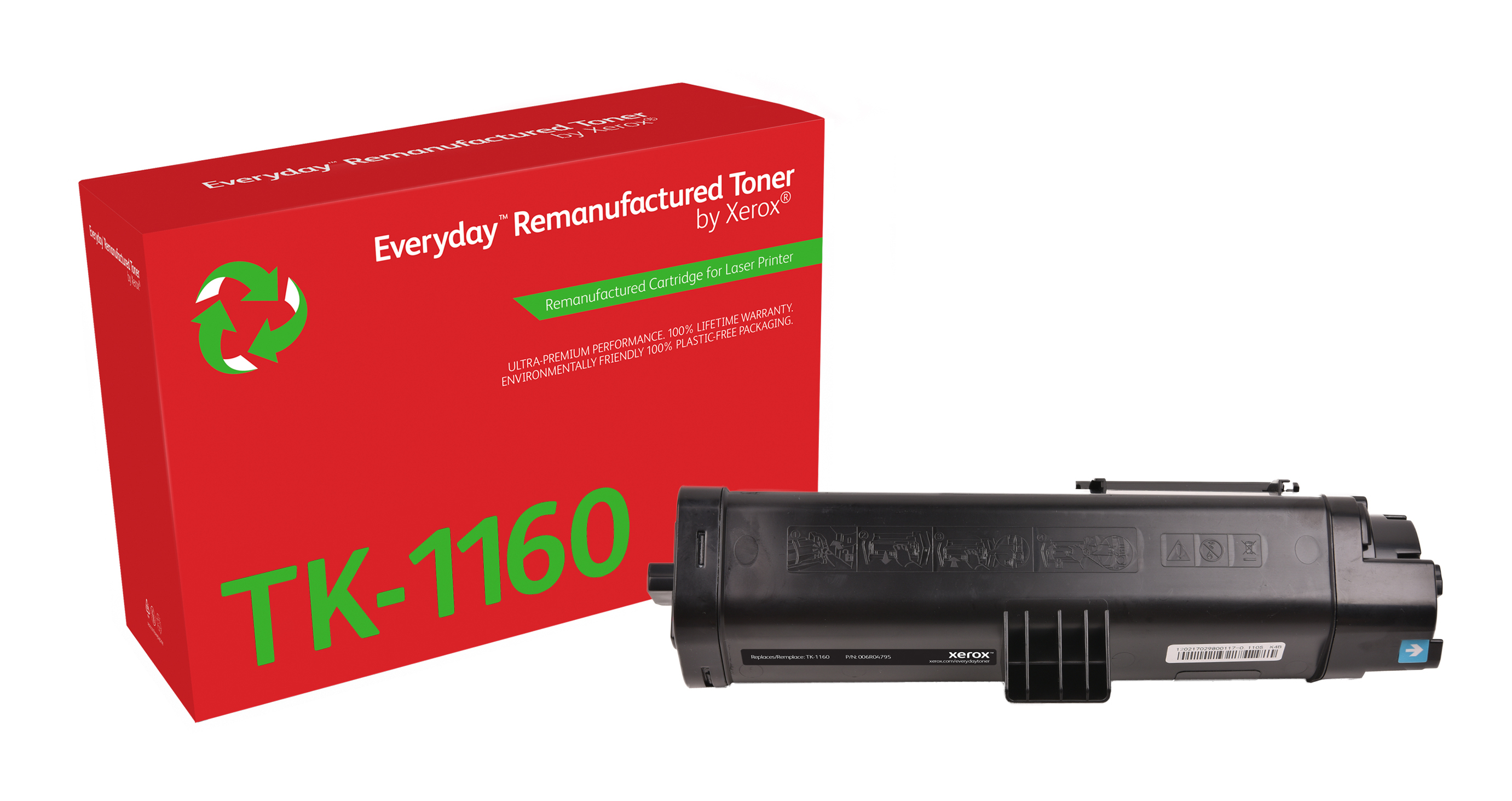 Remanufacturé Everyday Toner remanufacturé Noir Everyday™ de Xerox compatible avec Kyocera TK-1160, Capacité standard Remanufacturé Everyday Toner remanufacturé Noir Everyday™ de Xerox compatible avec Kyocera TK-1160, Capacité standard