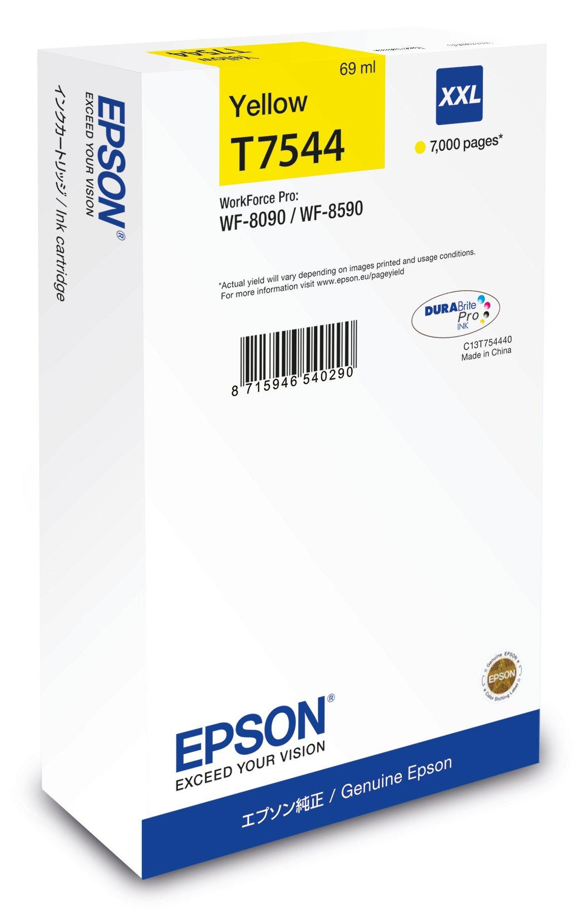Epson C13T75444N cartouche d'encre 1 pièce(s) Original Rendement extra (super) élevé Jaune Epson C13T75444N cartouche d'encre 1 pièce(s) Original Rendement extra (super) élevé Jaune