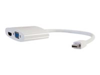 C2G 20cm Mini DisplayPort to HDMI or VGA Adapter Converter 4K UHD