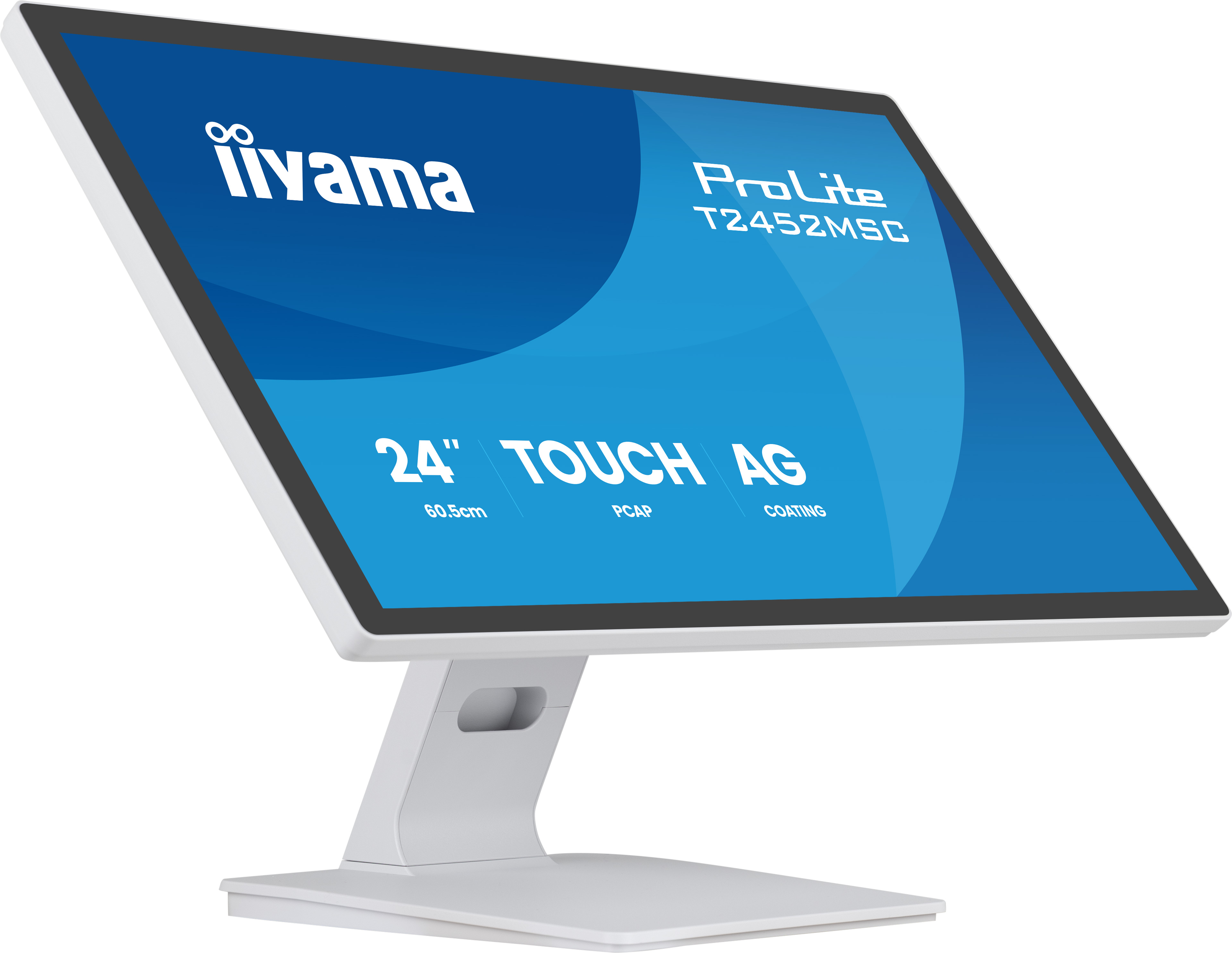 iiyama ProLite T2452MSC-W1AG écran plat de PC 60,5 cm (23.8") 1920 x 1080 pixels Full HD LED Écran tactile Blanc