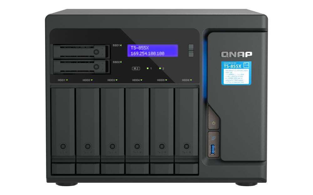 QNAP TS-855X SAN Tower Ethernet/LAN Noir C5125 QNAP TS-855X SAN Tower Ethernet/LAN Noir C5125