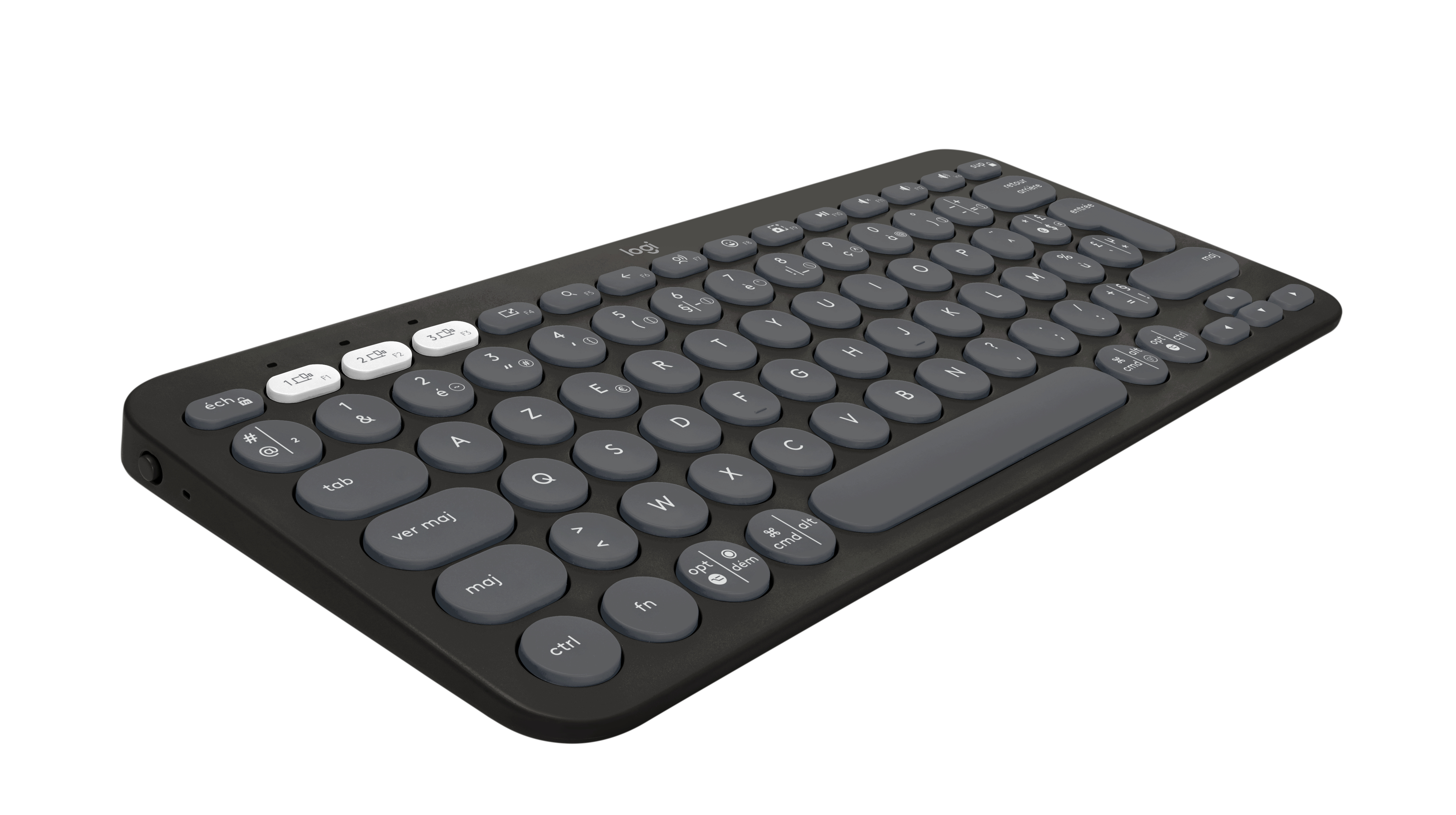 Logitech Pebble Keys 2 K380s clavier Universel RF sans fil + Bluetooth AZERTY Français Graphite Logitech Pebble Keys 2 K380s clavier Universel RF sans fil + Bluetooth AZERTY Français Graphite