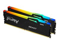 Kingston Technology FURY Beast RGB module de mémoire 32 Go 2 x 16 Go DDR5 5200 MHz Kingston Technology FURY Beast RGB module de mémoire 32 Go 2 x 16 Go DDR5 5200 MHz