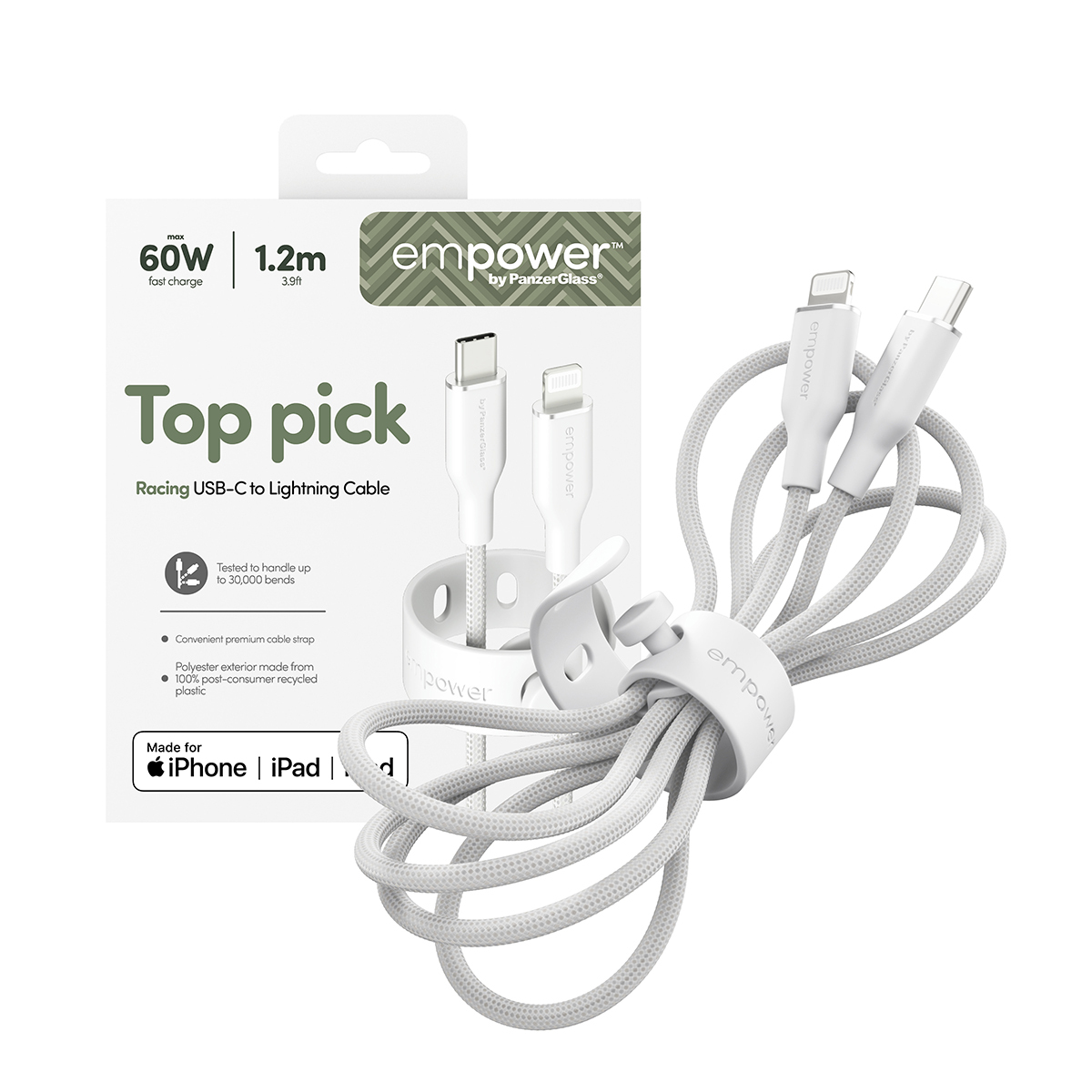  Silver White câble USB Blanc