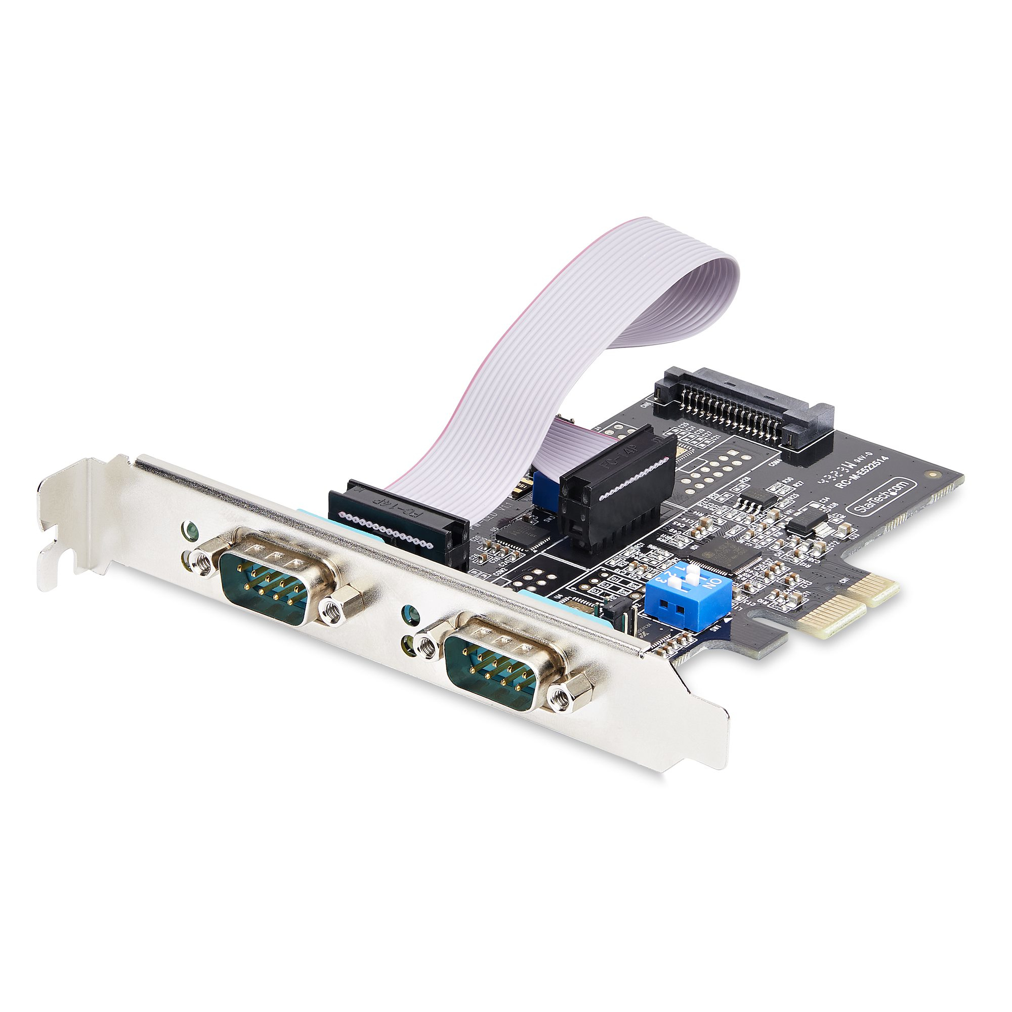 StarTech.com Carte Série PCI Express à 2 Ports - Adaptateur/Carte PCIe à 2 Ports vers RS232/RS422/RS485 (DB9), Support Bas-Profil Inclus, UART 16C1050, Windows/Linux, Conformité TAA - Protection ESD de niveau 4 StarTech.com Carte Série PCI Express à 2 Ports - Adaptateur/Carte PCIe à 2 Ports vers RS232/RS422/RS485 (DB9), Support Bas-Profil Inclus, UART 16C1050, Windows/Linux, Conformité TAA - Protection ESD de niveau 4