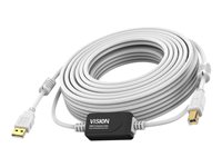 Vision TC 10MUSB+/2 câble USB 10 m USB 2.0 USB A USB B Blanc