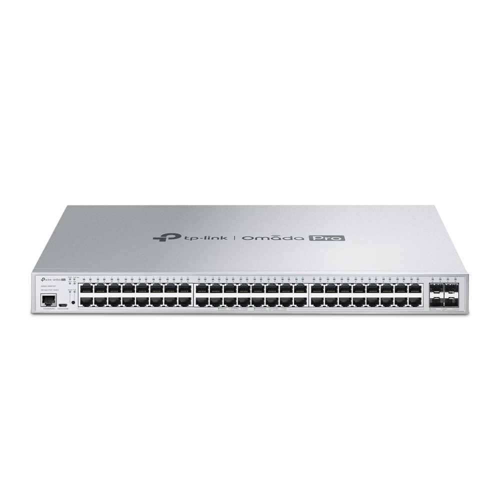 TP-Link Omada Pro S5500-48GP4XF commutateur réseau Géré L2/L2+ Gigabit Ethernet (10/100/1000) Connexion Ethernet, supportant l'alimentation via ce port (PoE) Gris TP-Link Omada Pro S5500-48GP4XF commutateur réseau Géré L2/L2+ Gigabit Ethernet (10/100/1000) Connexion Ethernet, supportant l'alimentation via ce port (PoE) Gris