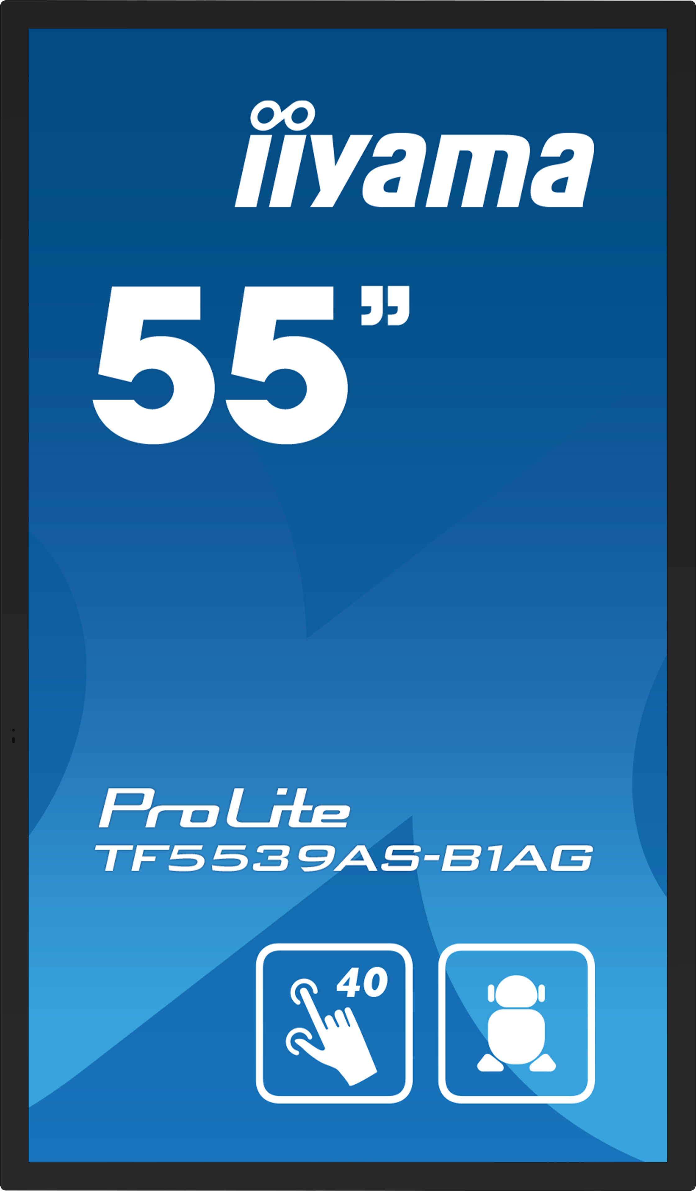 iiyama TF5539AS-B1AG affichage de messages Écran plat de signalisation numérique 138,7 cm (54.6") LED 500 cd/m² 4K Ultra HD Noir Écran tactile Intégré dans le processeur Android 24/7 iiyama TF5539AS-B1AG affichage de messages Écran plat de signalisation numérique 138,7 cm (54.6") LED 500 cd/m² 4K Ultra HD Noir Écran tactile Intégré dans le processeur Android 24/7