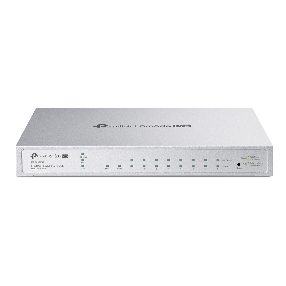 TP-Link Omada Pro S4500-8GP2F commutateur réseau Géré L2/L2+ Gris TP-Link Omada Pro S4500-8GP2F commutateur réseau Géré L2/L2+ Gris