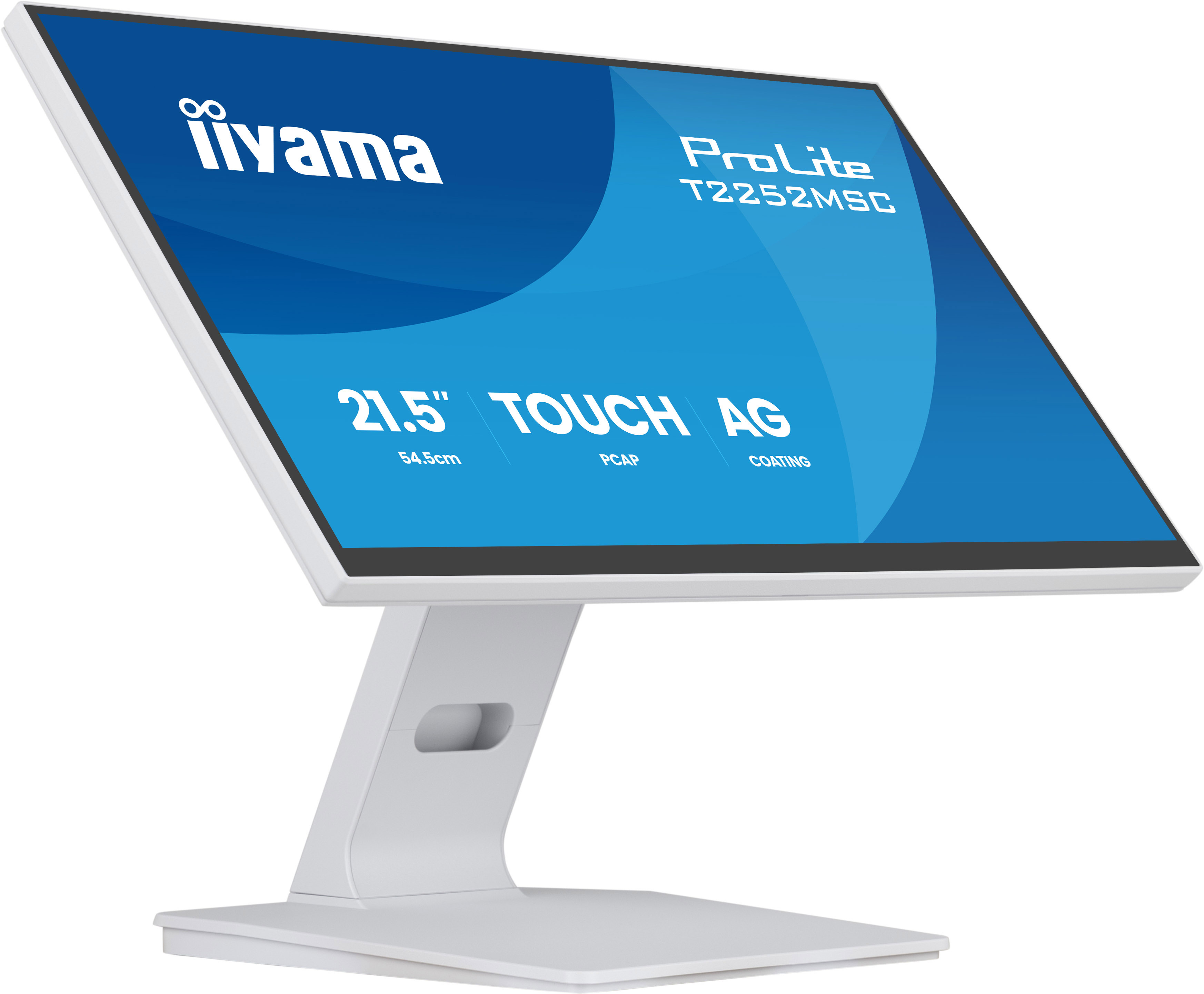 iiyama ProLite T2252MSC-W2AG écran plat de PC 54,5 cm (21.4") 1920 x 1080 pixels Full HD LCD Écran tactile Blanc