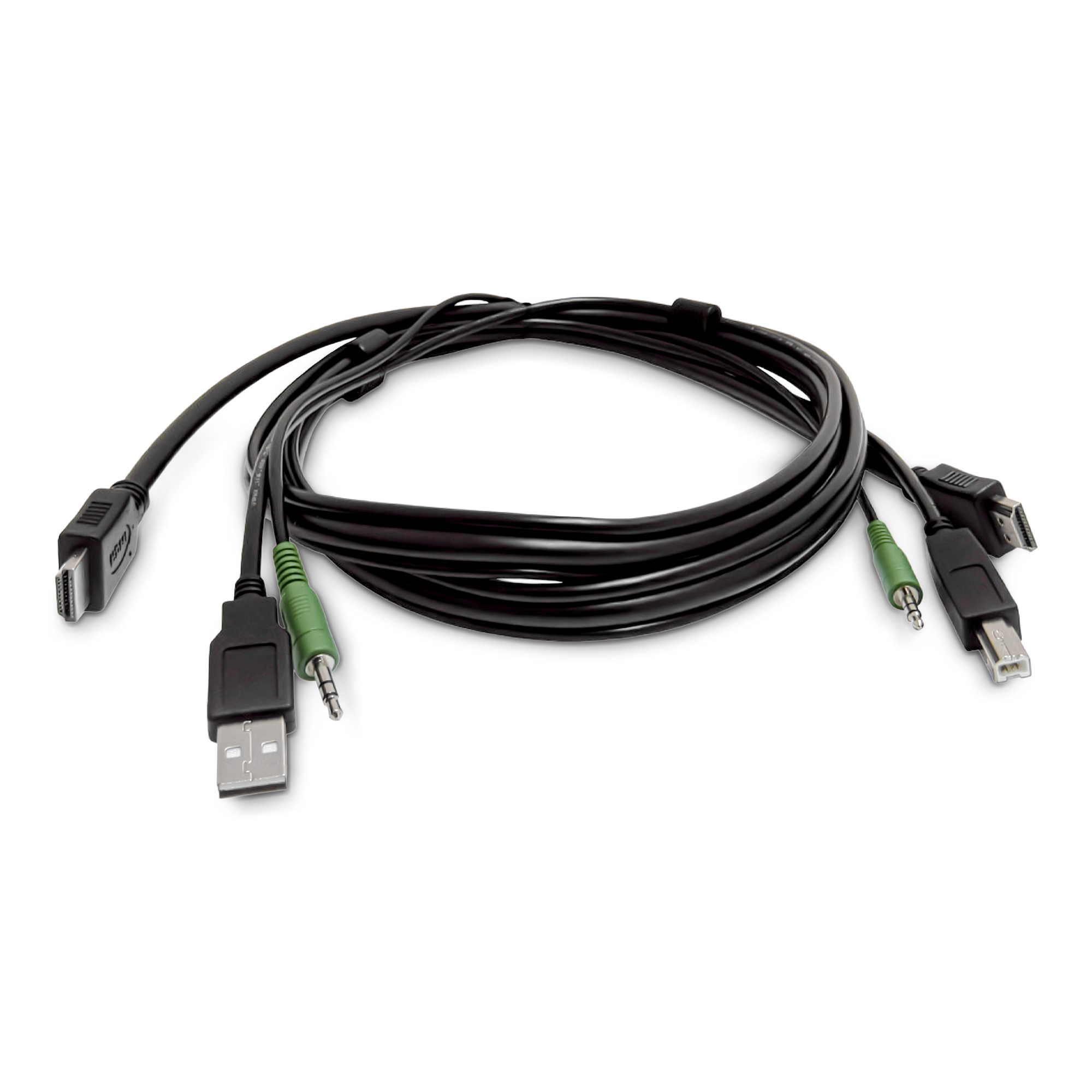 StarTech.com Câble KVM HDMI de 1,8m, USB 2.0, Audio 3,5mm, Câble Combiné Universellement Compatible pour Switch KVM