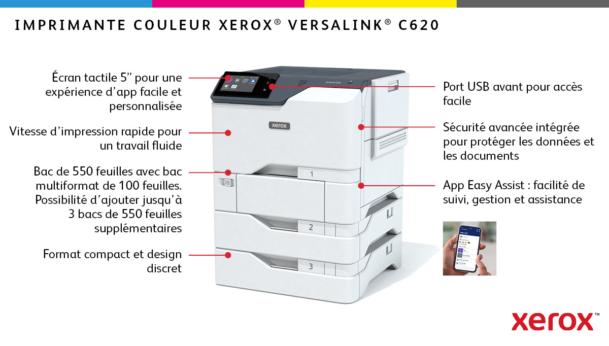 Xerox VersaLink C620V_DN imprimante laser Couleur 1200 x 1200 DPI A4 Xerox VersaLink C620V_DN imprimante laser Couleur 1200 x 1200 DPI A4