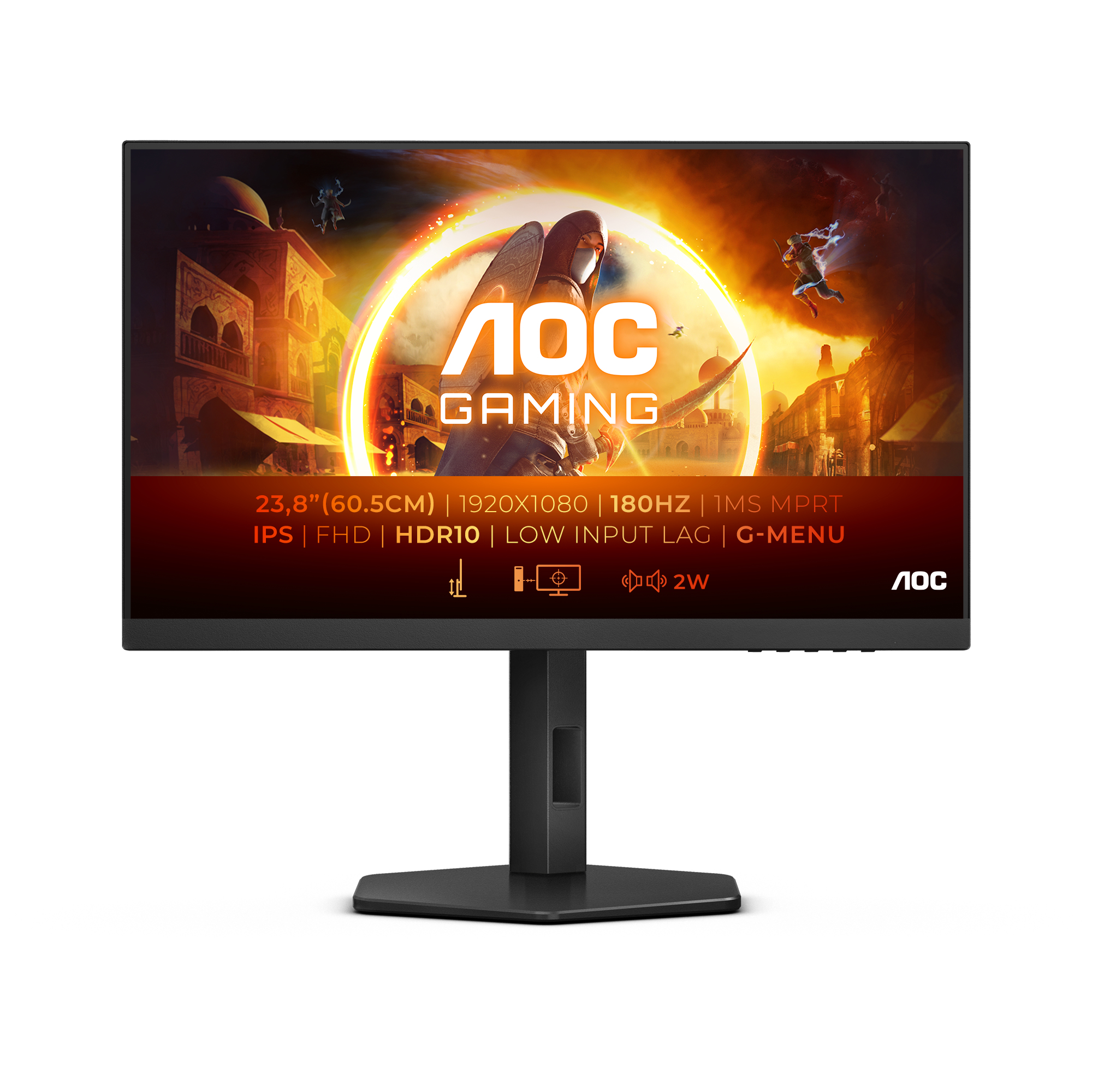 AOC 27G4X écran plat de PC 68,6 cm (27") 1920 x 1080 pixels Full HD LED Noir AOC 27G4X écran plat de PC 68,6 cm (27") 1920 x 1080 pixels Full HD LED Noir