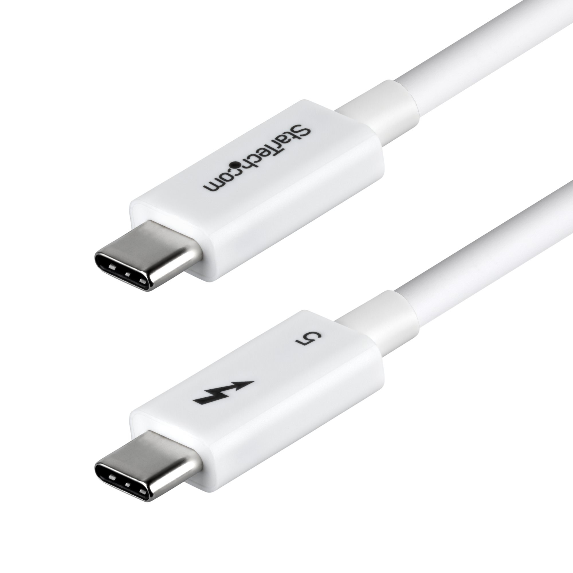 StarTech.com TBLT5MM50CM240WWH Câble Thunderbolt 0,5 m 120 Gbit/s Blanc