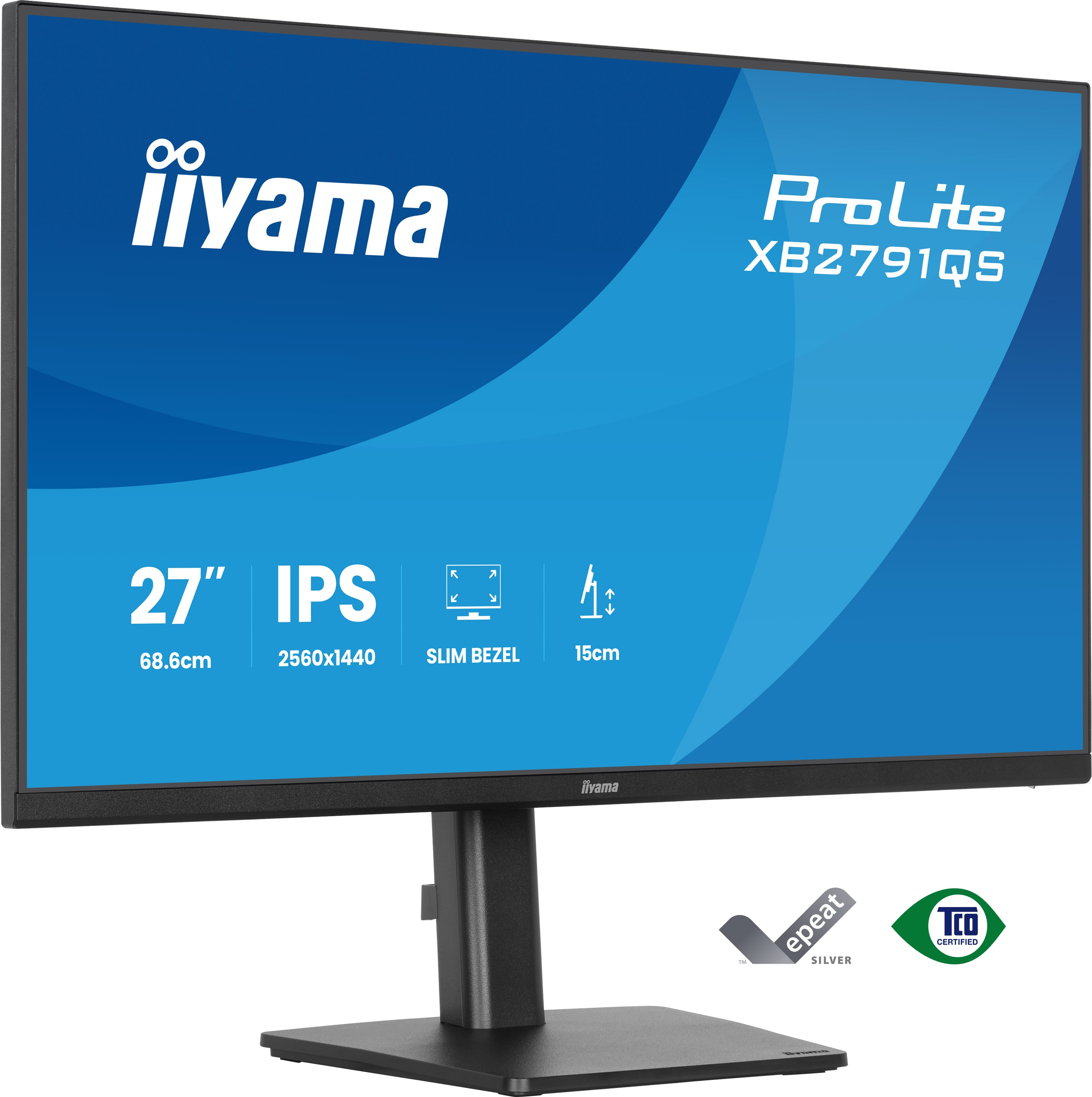 iiyama ProLite XB2791QS-B1 écran plat de PC 68,6 cm (27") 2560 x 1440 pixels Quad HD Noir
