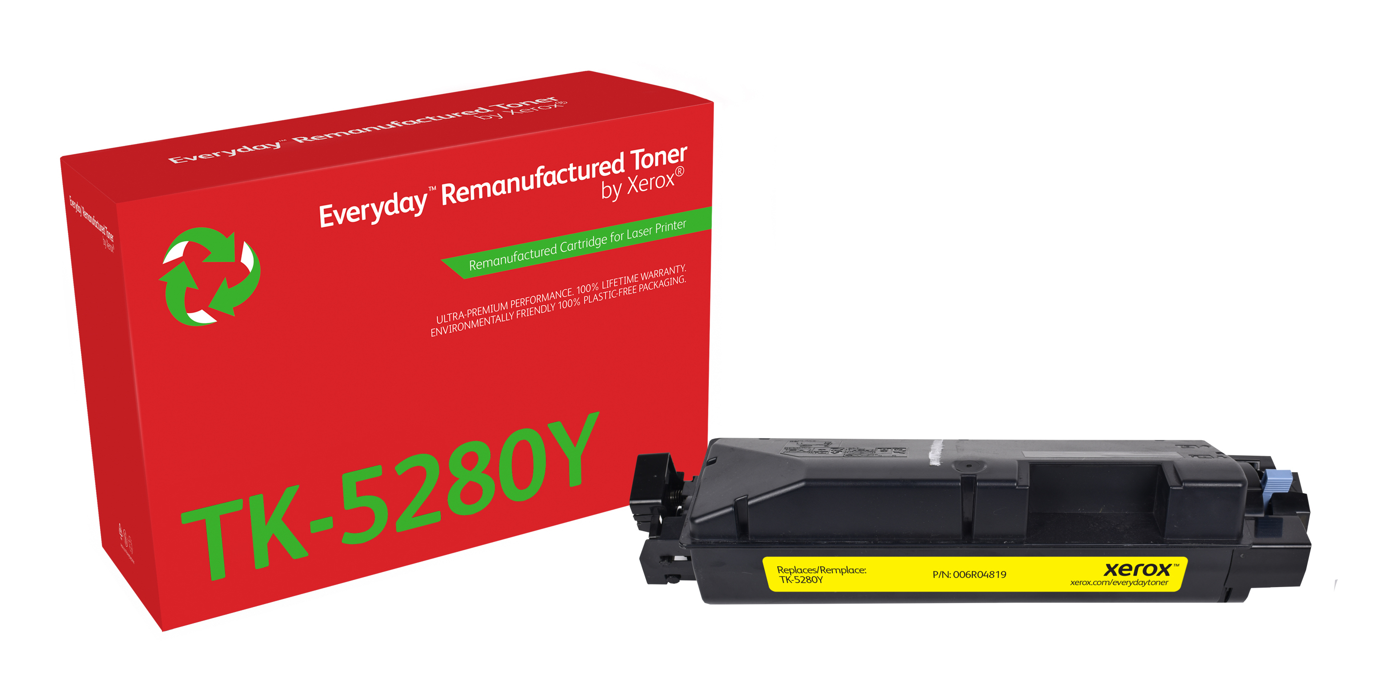 Remanufacturé Everyday Toner remanufacturé Jaune Everyday™ de Xerox compatible avec Kyocera TK-5280Y, Capacité standard Remanufacturé Everyday Toner remanufacturé Jaune Everyday™ de Xerox compatible avec Kyocera TK-5280Y, Capacité standard