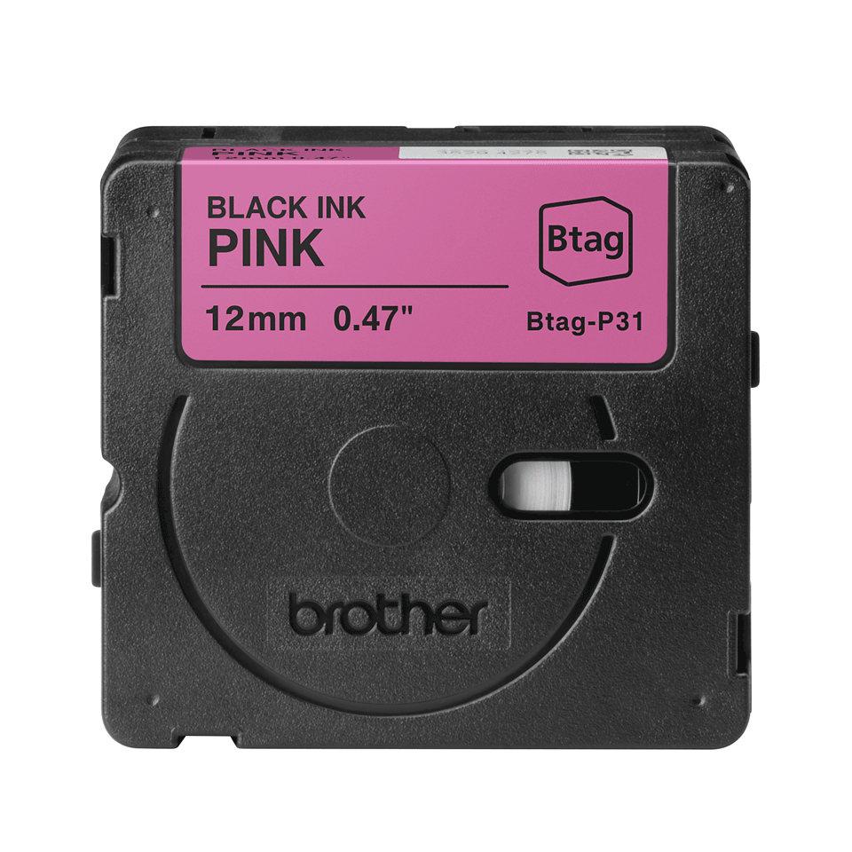 Brother BTAG-P31 ruban d'étiquette Noir sur rose Brother BTAG-P31 ruban d'étiquette Noir sur rose