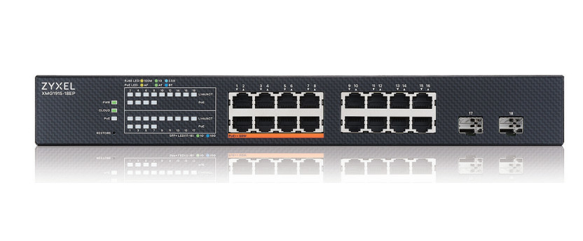 Zyxel XMG1915-18EP Géré L2 2.5G Ethernet (100/1000/2500) Connexion Ethernet, supportant l'alimentation via ce port (PoE)