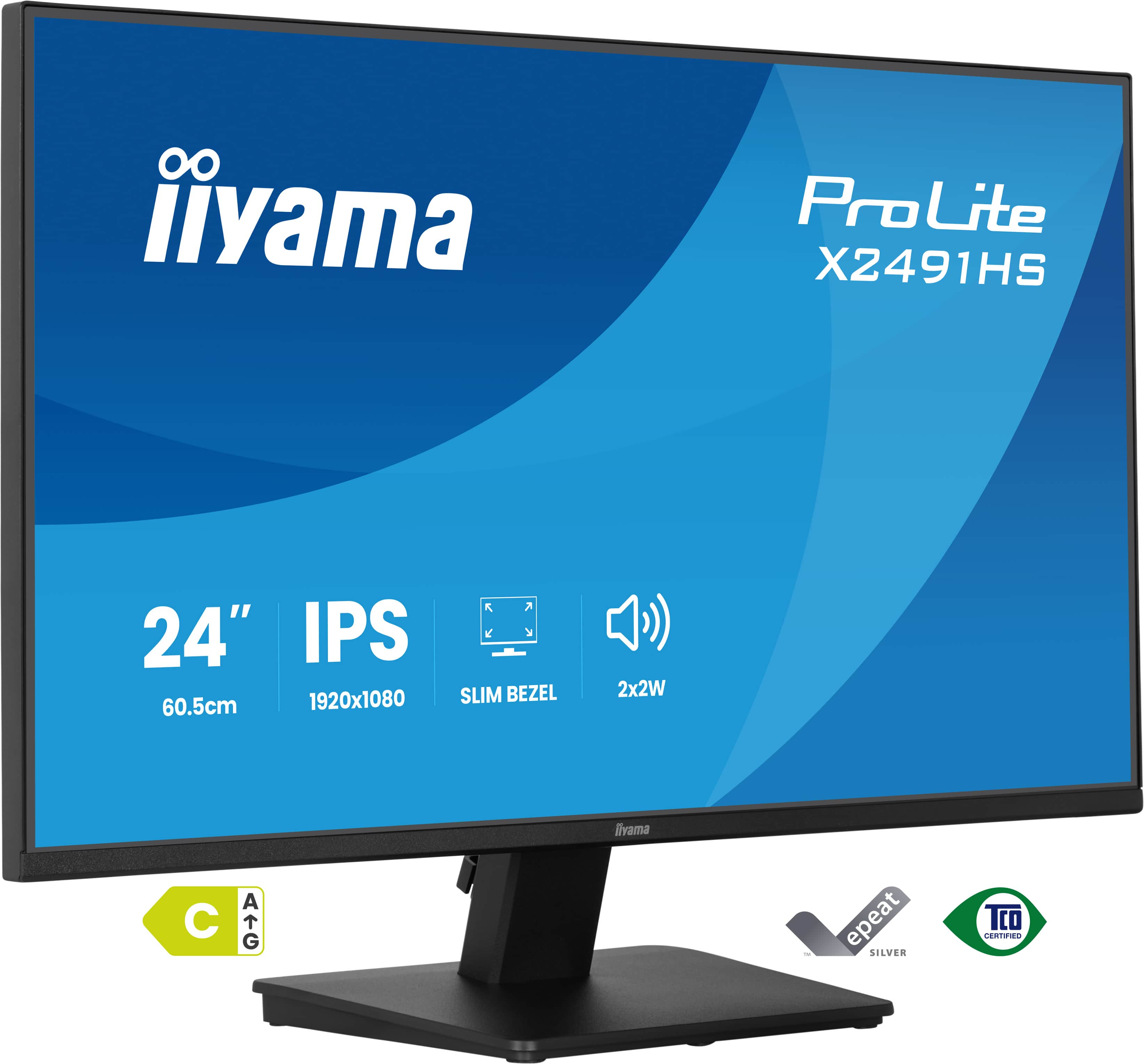 iiyama ProLite X2491HS-B1 écran plat de PC 60,5 cm (23.8") 1920 x 1080 pixels Full HD Noir